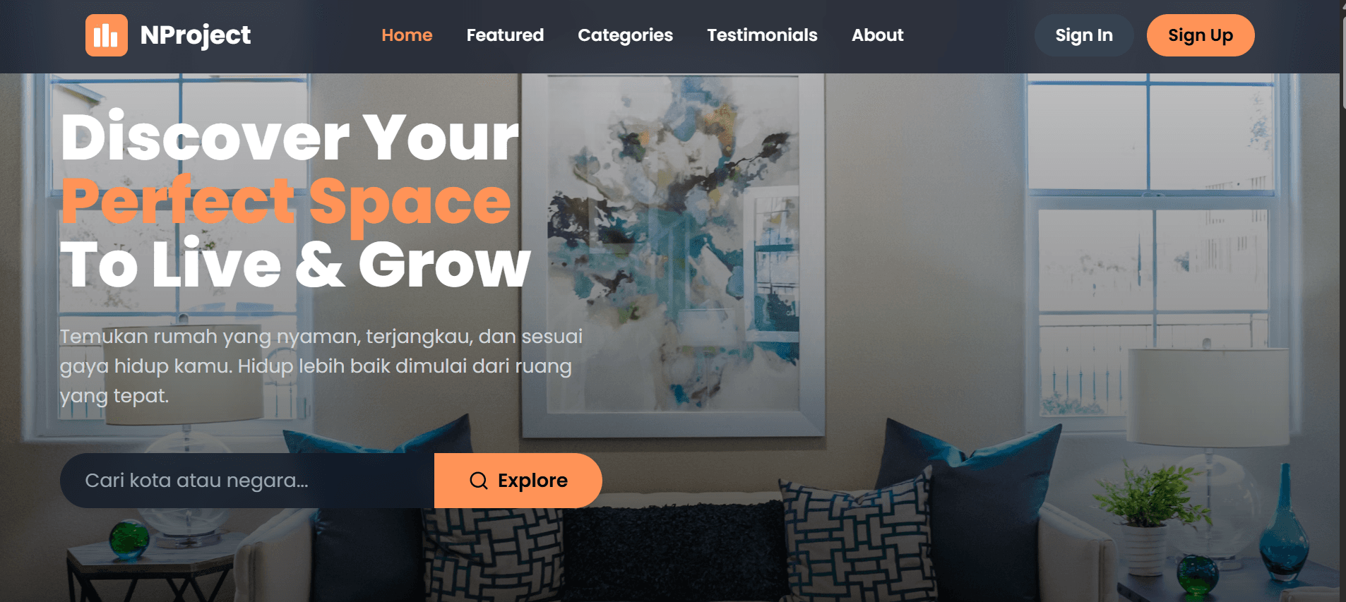 Landing Page NProject Property